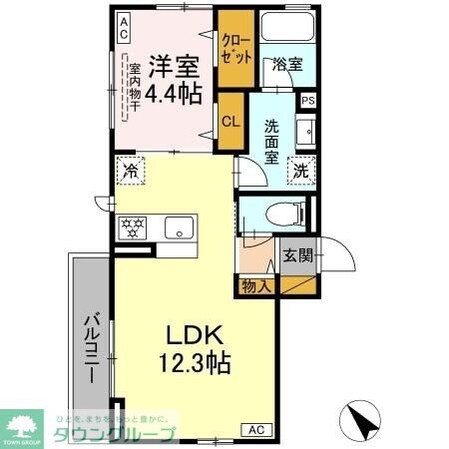 アップルベリーフィールズの物件間取画像